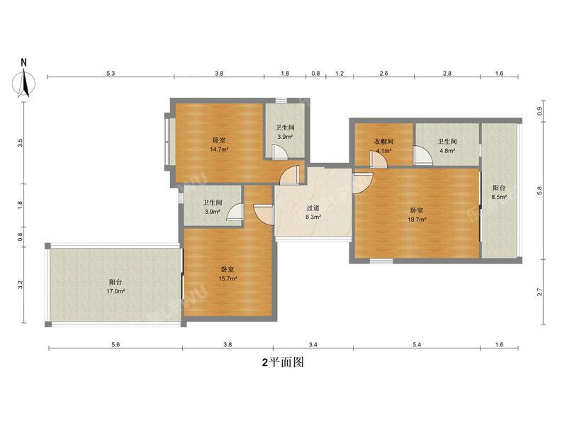 中山凯茵新城碧云天户型照片_凯茵新城碧云天 4室2厅240m²普通装修