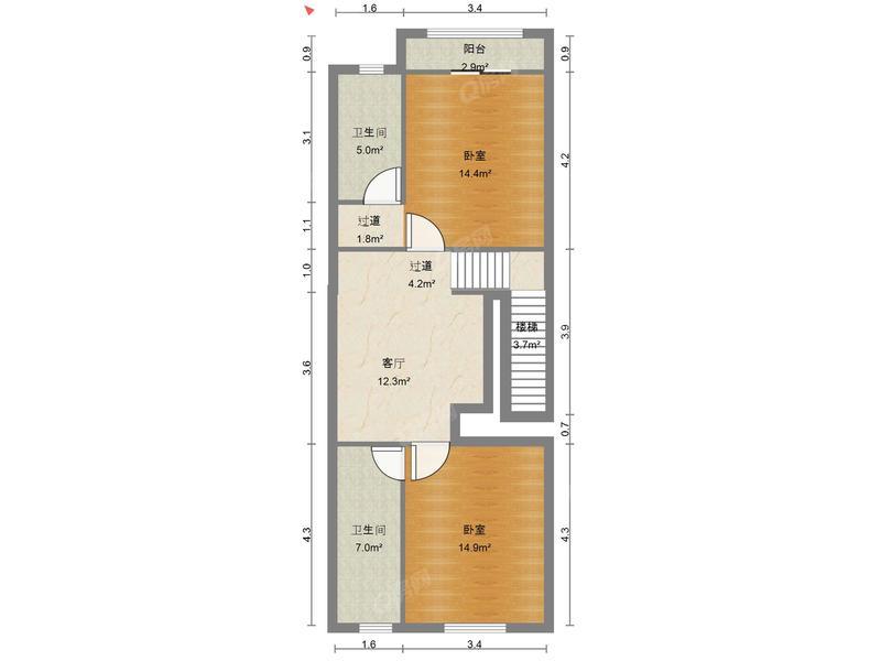 中山云山雅墅二、三期户型照片_云山雅墅二、三期 4室2厅186m²整租