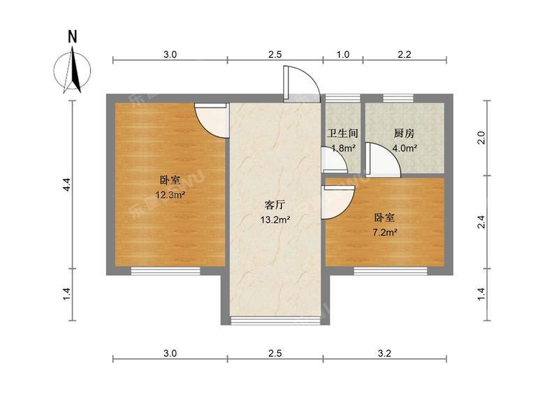 合肥水晶园小区户型照片_水晶园小区 2室1厅50.08m²整租